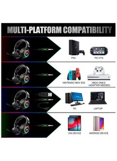 Odaban F2 RGB Gaming Headset 7.1 Surround Sound, Mic & LED Light Noise Cancelling Microphone Over Ear MULTI-PLATFORM COMPATIBLE - pzsku/Z0D7CC9671A6221661855Z/45/_/1720361993/75d819e2-3da1-4bb1-aec5-290583b71e89