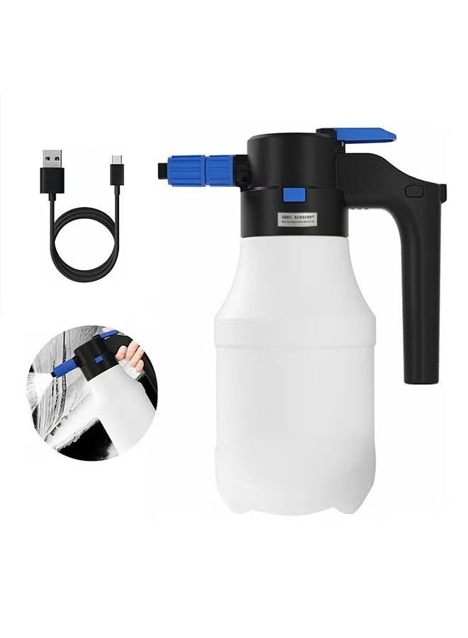 1.5L Electric Car Foam Sprayer, Pump Foam Sprayer with USB Rechargeable for Car Wash, Electric Sprayer for Car , Home & Garden Cleaning - Image 1