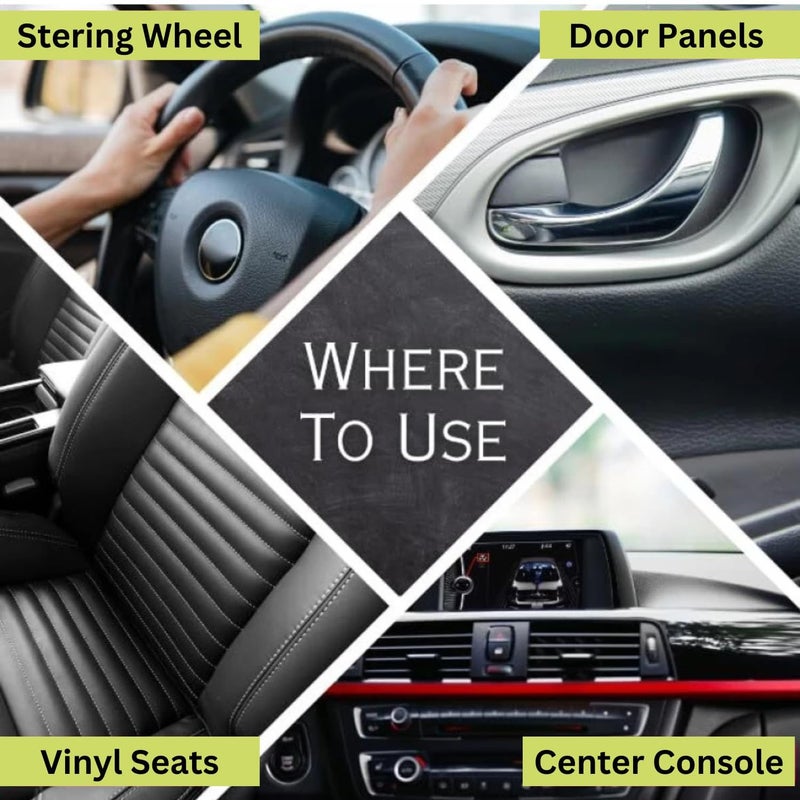 N Treck NTreck Car Dashboard Polish & Leather Conditioner - 950 ml | Polish for Interior Plastic, Leather, Vinyl & Rubber | Protection from UV Rays & Non-Greasy Formula with Pleasant Fragrance - Image 3