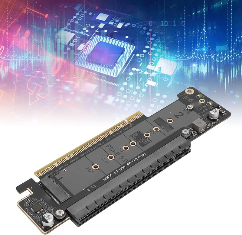 LICAEVEY PCIe 5.0 X16 to Dual M.2 M Key Adapter Card, .2 PCIe NVMe Expansion Card with X8 X4 X4 Split Design for High Speed SSD Array, Compatible with 4.0 3.0 - Image 5