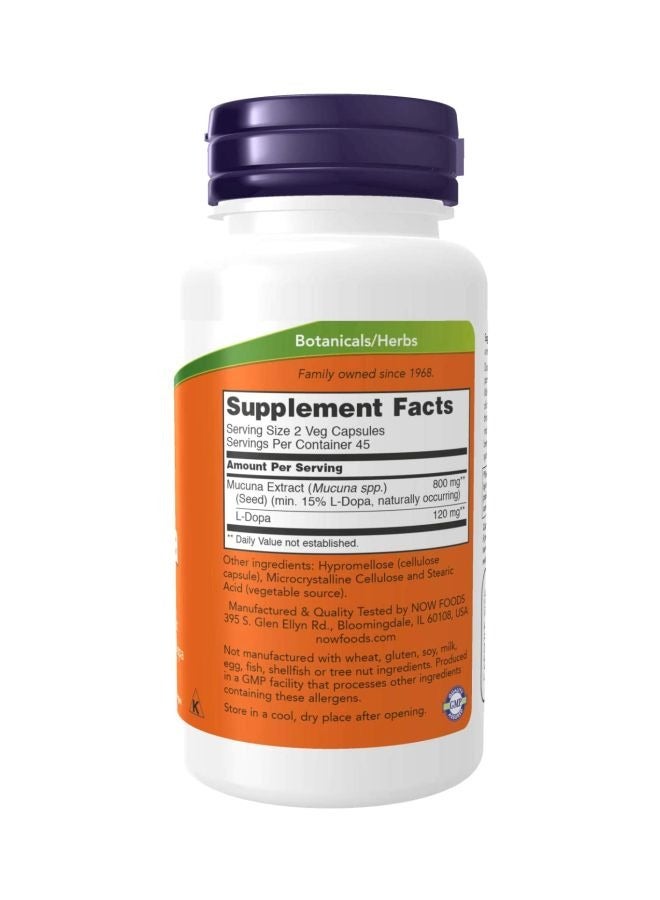 now Dopa Mucuna, Brain Support, 90 Veg Capsules - Image 3