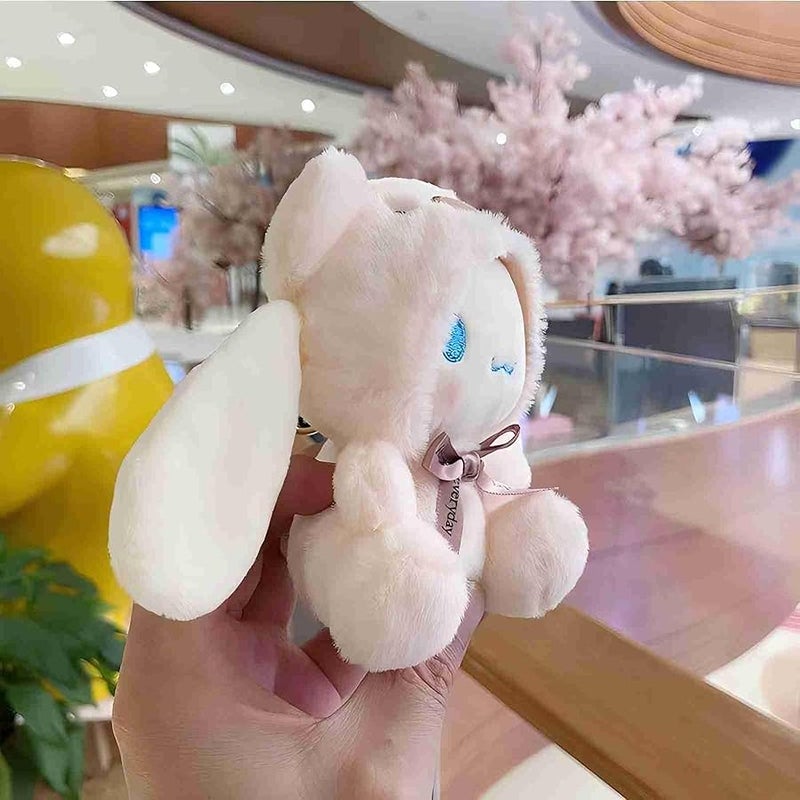Bandfol Cartoon Bag Charms Cute Plush Keychain for Women Girls, 5 Soft Backpack Key Chain Cute Stuffed Animals Bag Keychain - Image 3