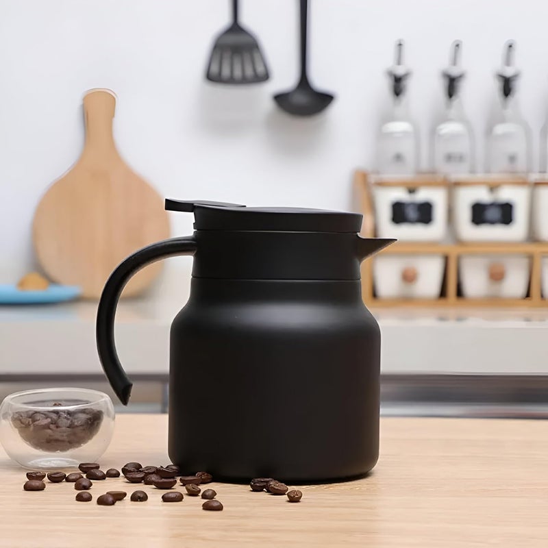 VENDLY Thermal Tea & Coffee Kettle with Infuser | 1000ml | for Keeping Hot/Cold, Stainless Steel & Dustproof Insulated Water Carafe for Party/Home (Black) - Image 5