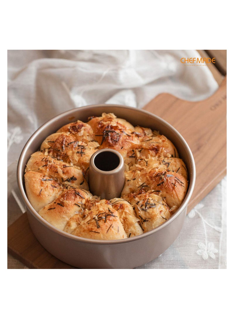 chefmade Angel Food Cake Pan 8 Inch with Removable Loose Bottom - Image 3