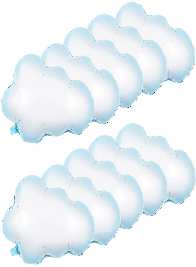 Vuzvuv 10 Pcs White Foil Clouds Balloons for Baby Shower,Themed Party,Birthday Decorations Supplies - Image 1