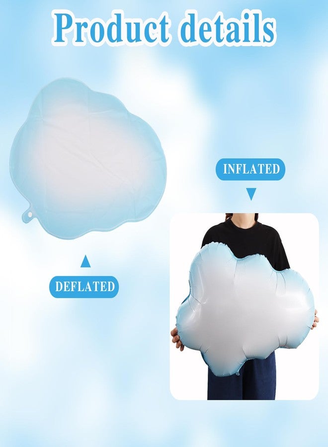 Vuzvuv 10 Pcs White Foil Clouds Balloons for Baby Shower,Themed Party,Birthday Decorations Supplies - Image 3