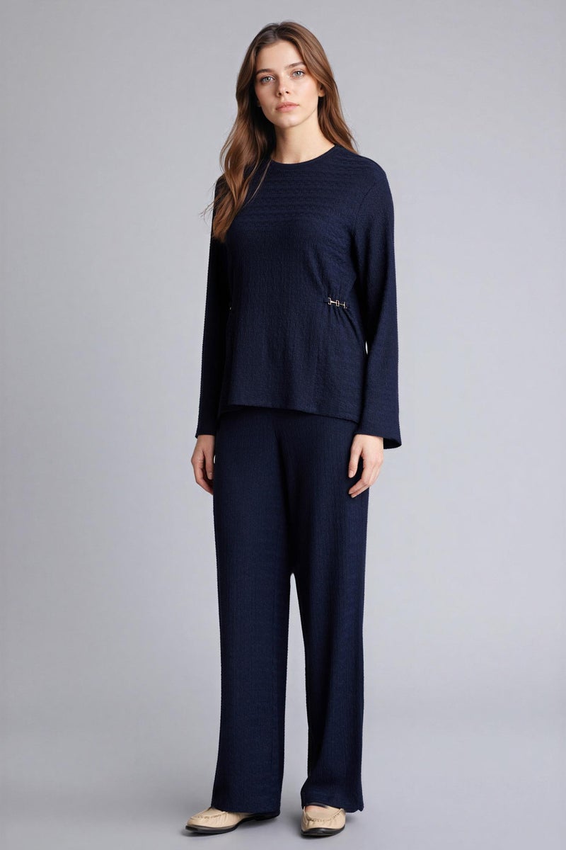 DeFacto Blue Woman Accessory Details T-Shirt Casual - Image 4