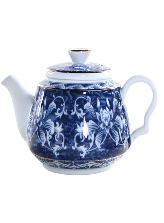 Luxshiny Vintage Porcelain Teapot 6.7 Oz Ceramic Tea Kettle with Built-in Filter Blue and White Chinese Style Tea Pot for Home Office Brewing - Image 1