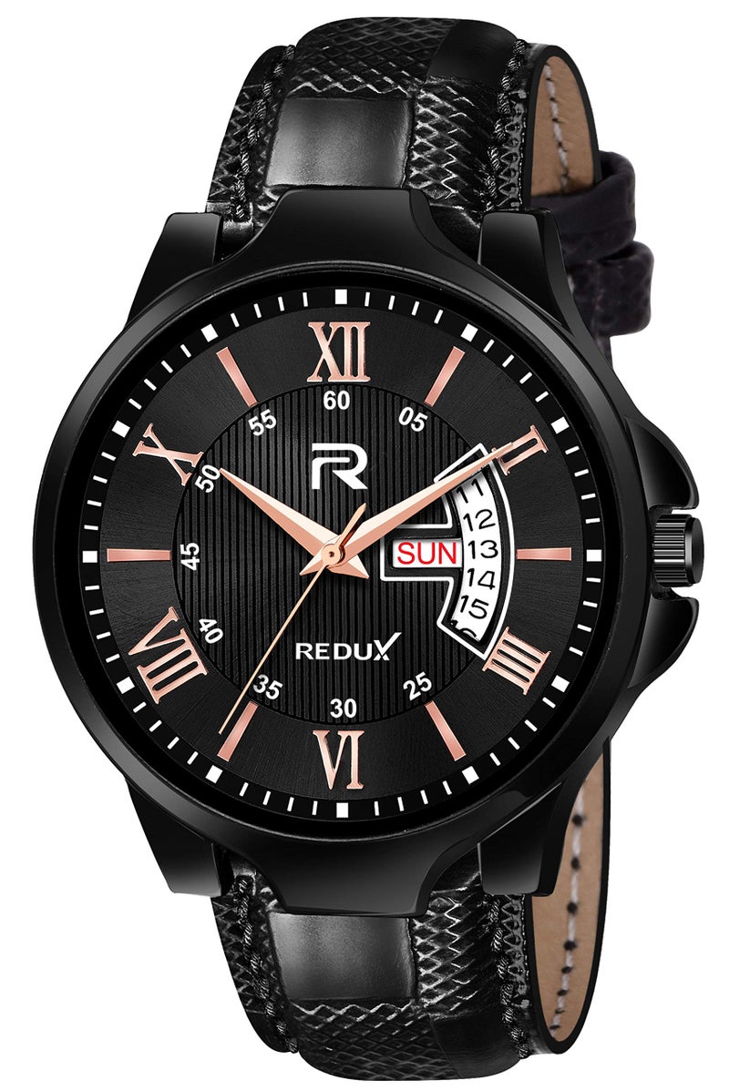 REDUX Analog Black Dial Black Colored Strap Watch for Men's & Boy's RWS232S - Image 1