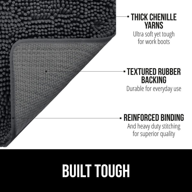 Gorilla Grip Gorilla Grip Soak Stopper Absorbent Chenille Indoor Doormat  Rubber Backing  Muddy Dog Paws Washable Rug  Quick Dry Microfiber Door Mat Inside Floor  Home D  - Image 4