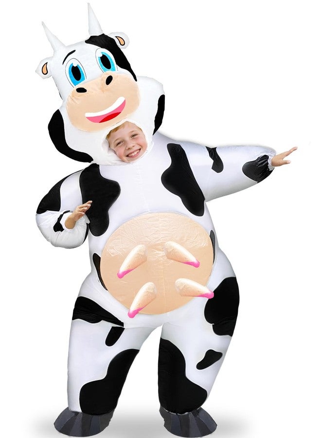 Camlinbo Kids Inflatable Halloween Costume Blow Up Cow Full Body Siut for Halloween Funny Theme Cosplay Party - Image 1