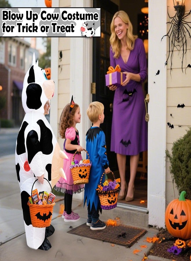 Camlinbo Kids Inflatable Halloween Costume Blow Up Cow Full Body Siut for Halloween Funny Theme Cosplay Party - Image 3