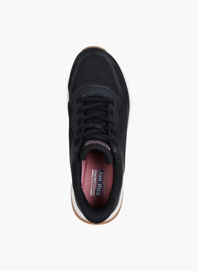 SKECHERS Women's BOBS SQUAD 4 Lace-Up Running Shoes - 117624-BLK