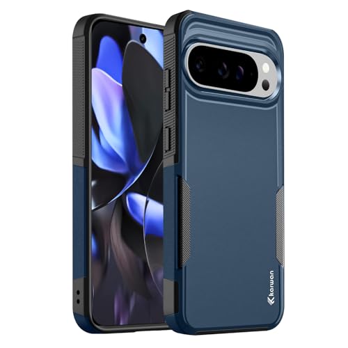 KARWAN Shockproof Back Case Cover Compatible with Google 9/10PROXL, Heavy Duty Case with 360 Degree Camera Protection, Dual Layer Rugged Bumper Protection Cover with Matte Finish (Blue) - Image 1