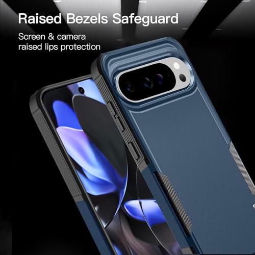 KARWAN Shockproof Back Case Cover Compatible with Google 9/10PROXL, Heavy Duty Case with 360 Degree Camera Protection, Dual Layer Rugged Bumper Protection Cover with Matte Finish (Blue) - Image 3
