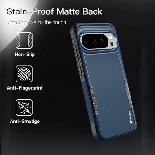 KARWAN Shockproof Back Case Cover Compatible with Google 9/10PROXL, Heavy Duty Case with 360 Degree Camera Protection, Dual Layer Rugged Bumper Protection Cover with Matte Finish (Blue) - Image 2