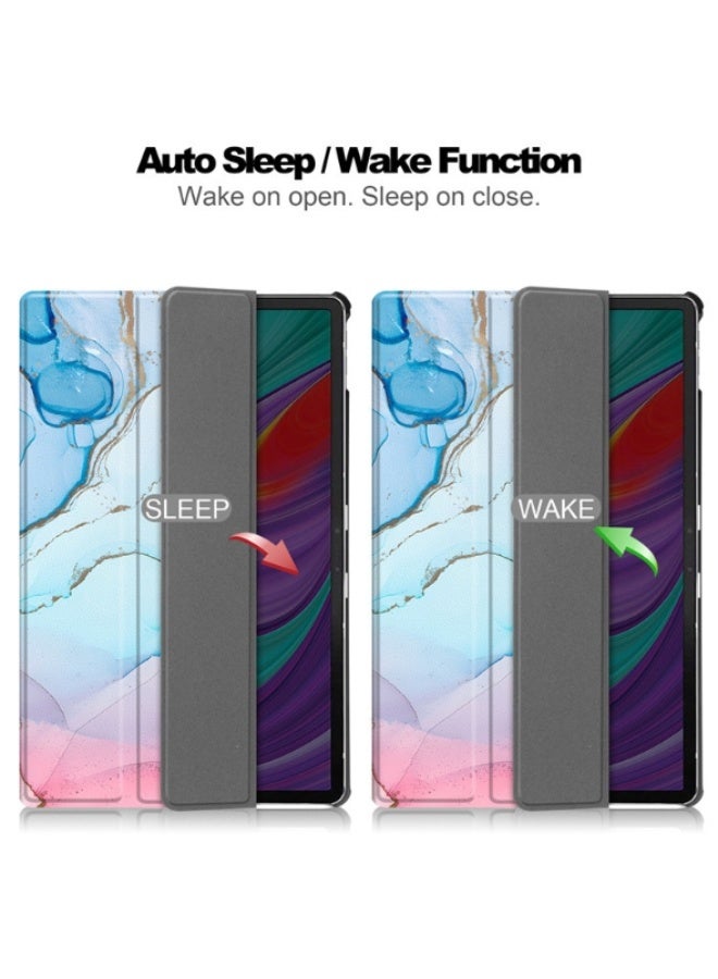 for Samsung  Galaxy Tab Pad S9 Ultra / S8 Ultra, Auto Wake/Sleep, Comfortable Skin Touch, Hard Shell Trifold Stand Protective Cover - Image 2