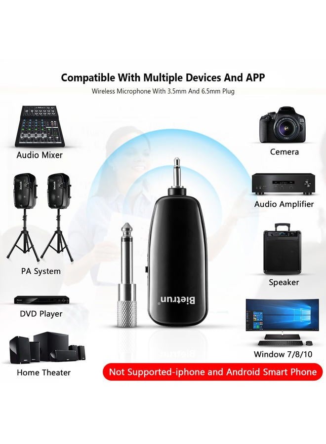 Bietrun Wireless Microphone Headset, Professional UHF Wireless Headset Mic, Headset and Handheld 2 In 1, 160 ft (50M) Effective Range, for Voice Amplifier,Teaching, Speaker,PA System, Fitness Instructor - Image 2