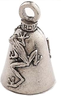 Guardian Bell Guardian Bell Tree Frog Good Luck Motorcycle Bell or Key Ring, silver, 1.5 inch - Image 1