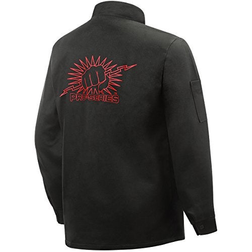 Steiner Pro-Series Weldlite Flame-Retardant Cotton Welding Jacket- Large Black - Image 2