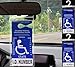lofrcin 2 PCS Handicap Placard Holder for Auto Ultra Transparent Handicapped Placard Holder Handicap Parking Sign Holder With Large Hanger - Image 2