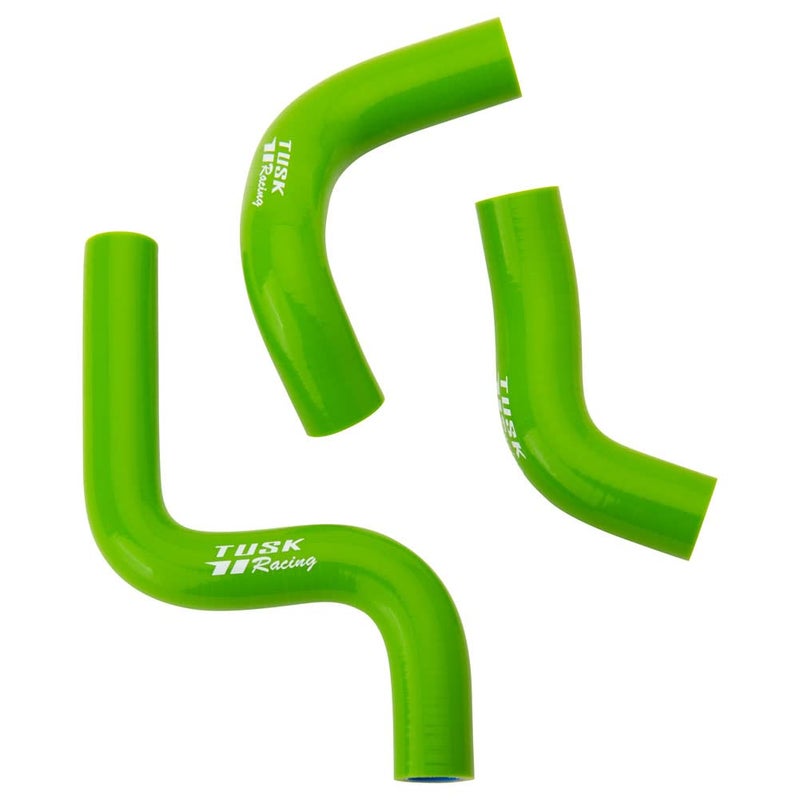 Tusk Radiator Hose Kit Green Compatible with Kawasaki KX112 20222026KX85 20142026KX100 20142021 - Image 2