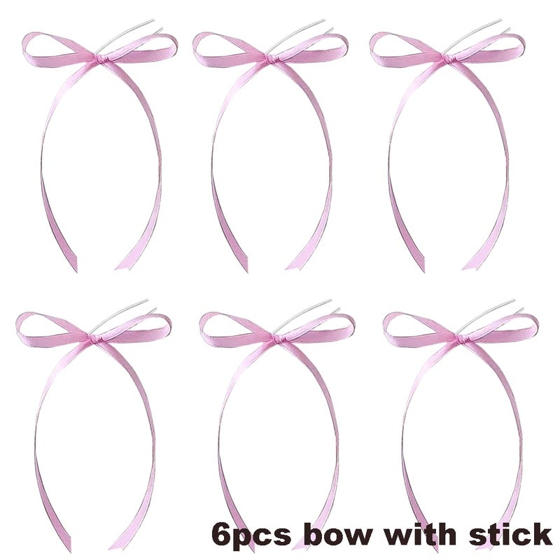 DiDida Coquette Vintage Cake Topper with Happy Birthday Sign - Ribbon & Heart Design (Pink) - Image 2