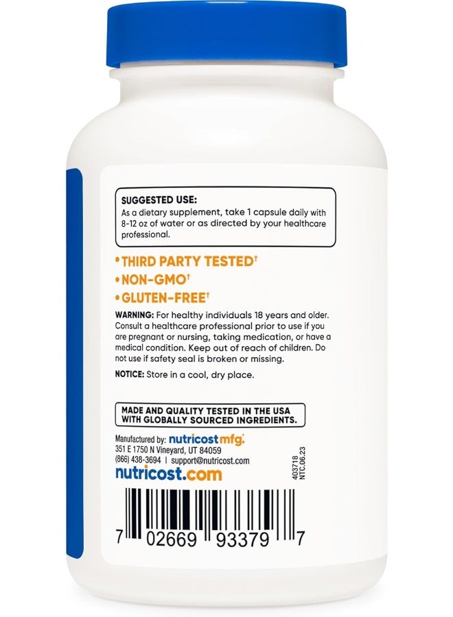 Nutricost Yohimbine HCl 5mg, 240 Capsules Extra Strength - Gluten-free, Non-GMO - Image 4