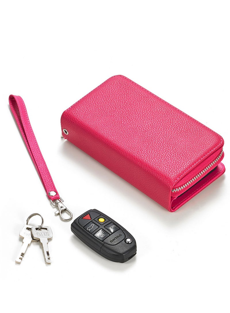 CATANES (for iPhone 12 Mini) Wallet Case Leather Cover with ID Credit Holder Folio Flip Wallet case / Pink - Image 4