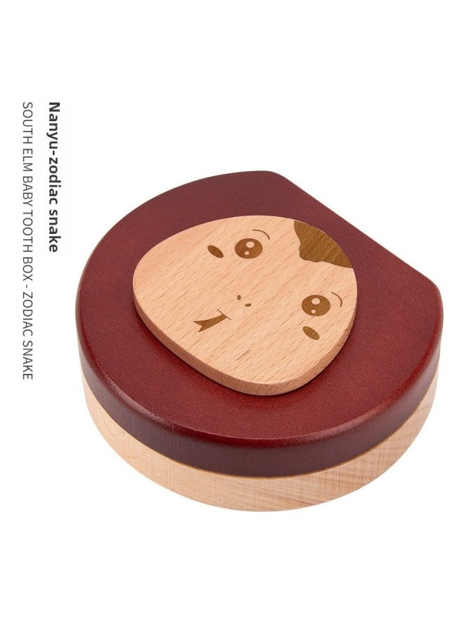Baby Teeth Memorial Box Girl's Baby Teeth Box Boy Children's Clothing Teeth Storage Storage Collection Collection Tooth Changing Box-Color:TL-Zodiac Snake  - Image 1