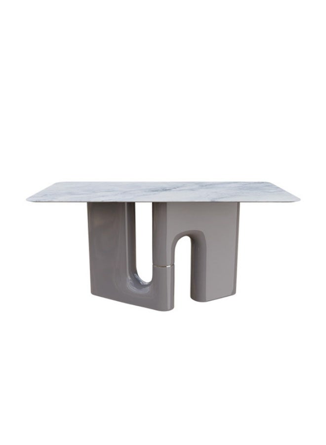 YI ONE Dining Table JC520-1.6M – Rectangular Marble Top with Modern Steel Legs, 4–6 Seater Luxury Dining Table, 1600×850×760 mm - Image 3