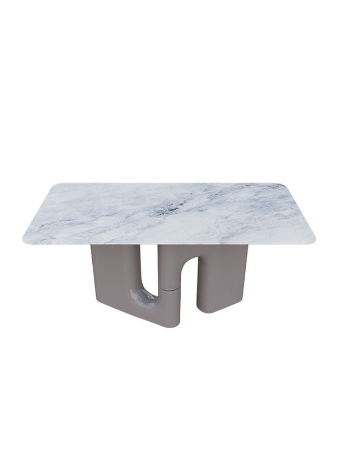 YI ONE Dining Table JC520-1.6M – Rectangular Marble Top with Modern Steel Legs, 4–6 Seater Luxury Dining Table, 1600×850×760 mm - Image 2