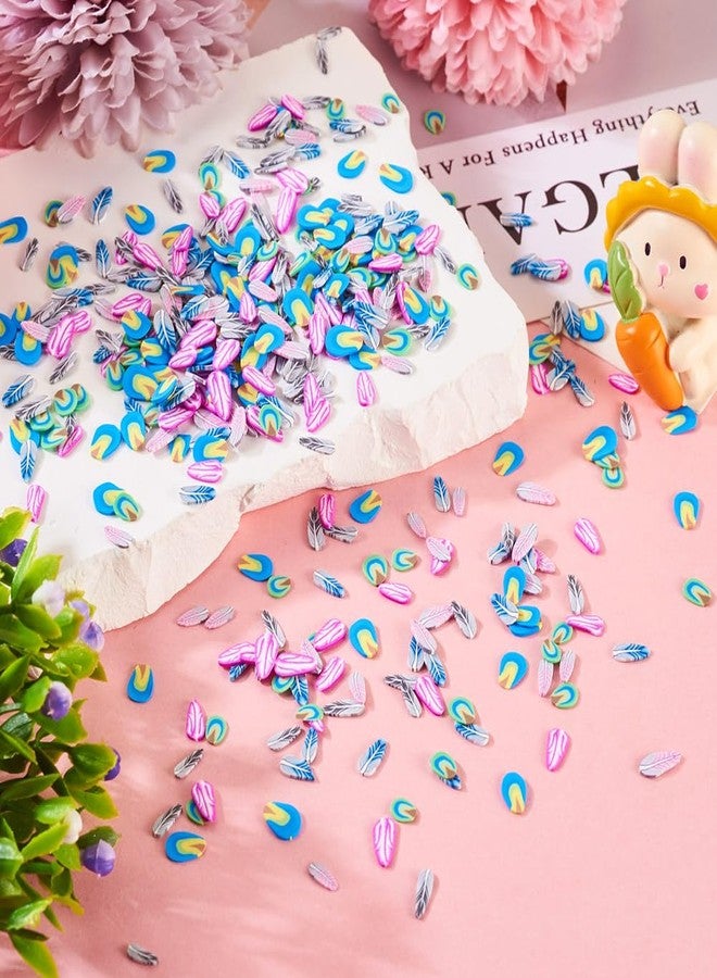 KISSITTY 60G Feather Polymer Clay Slices Feather Fake Sprinkles Nail Art Decoration Slice for DIY Nail Art Resin Jewelry Crafts - Image 2
