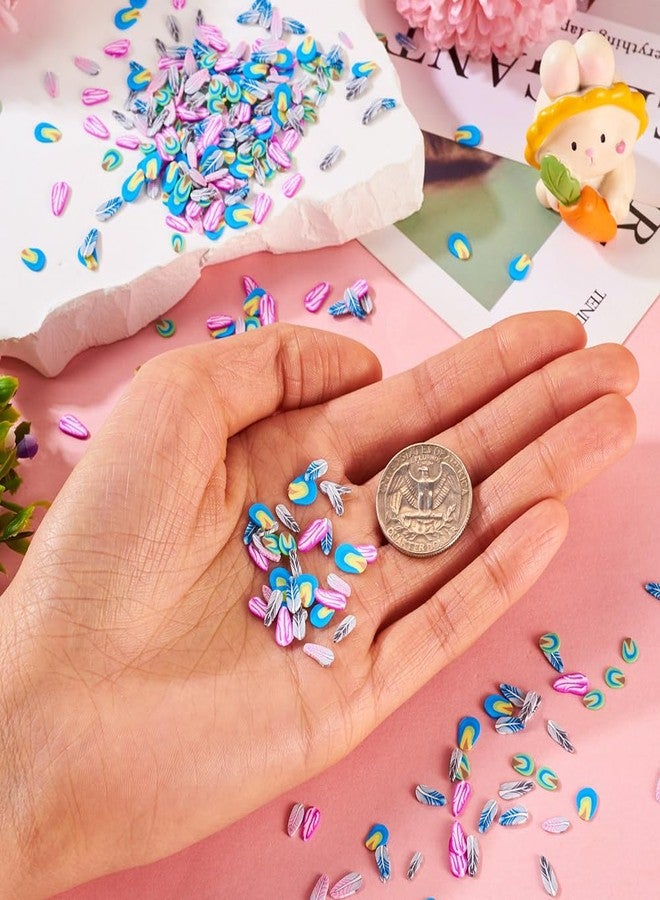 KISSITTY 60G Feather Polymer Clay Slices Feather Fake Sprinkles Nail Art Decoration Slice for DIY Nail Art Resin Jewelry Crafts - Image 4