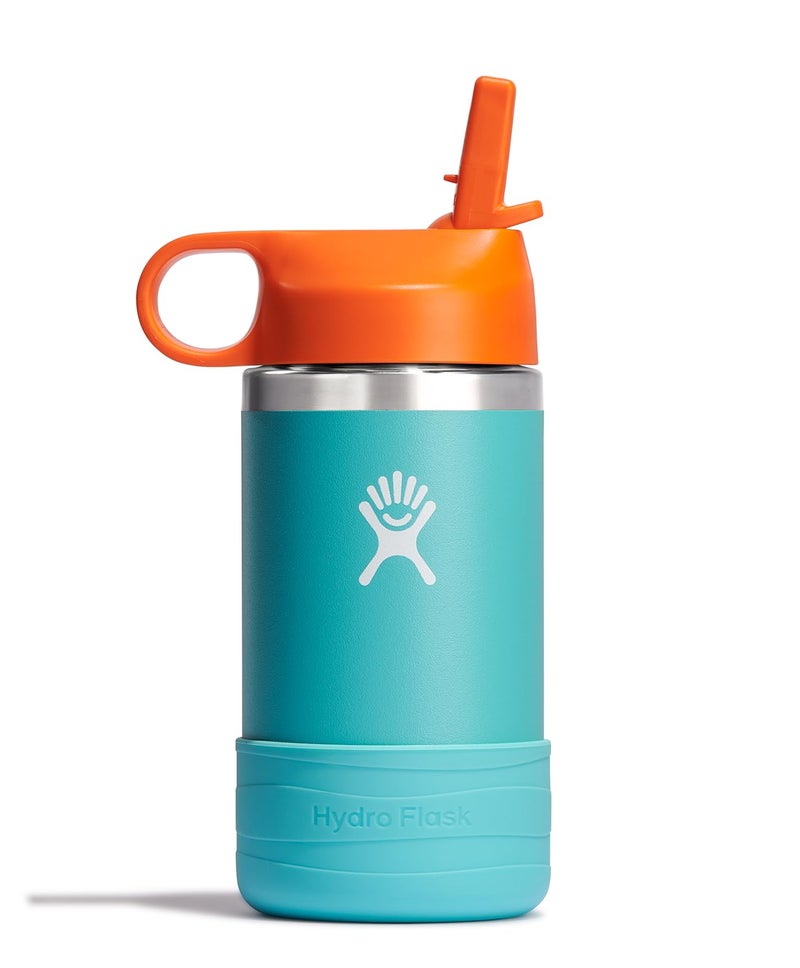 Hydro Flask 12 Oz Kids Wide Mouth Straw Cap and Boot Seaspray - Image 1