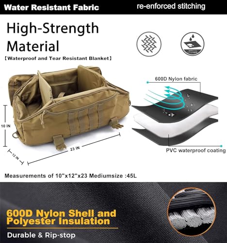 Miramrax Travel Duffle Bag Backpack for Men - Large Tactical Bags Weekender Gym Bag for Overnight Traveling Military Workout Deployment Sports (Coyote, 45L) - Image 4