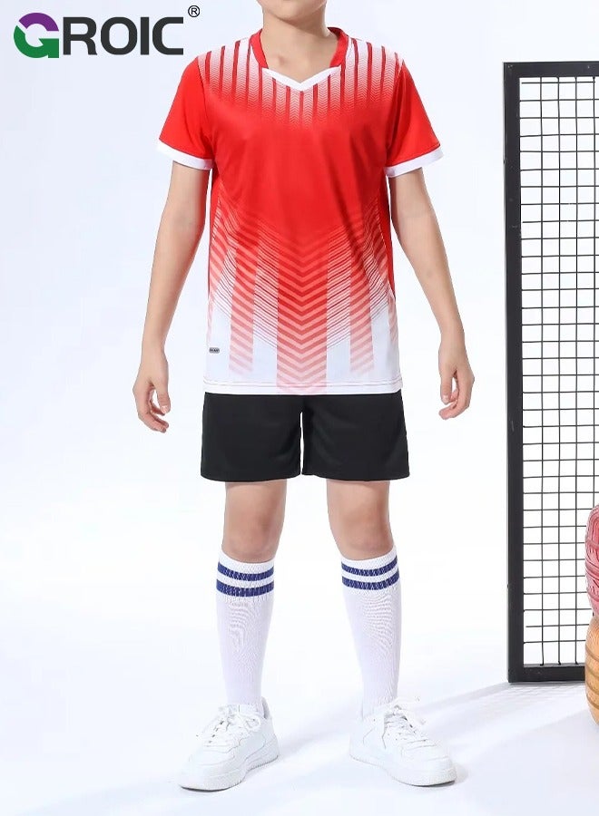GROIC Football Jersey Soccer Jerseys for Men/Women/Youth, Mesh Athletic Football Shirts, Personalize Soccer Fan Jerseys Short and Socks Set, Football Suits,Football Jersey Set, 175-180 CM  - Image 5