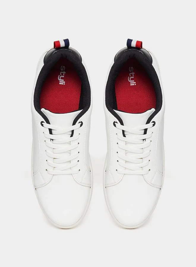 Styli Pull Tab Comfort Lace Up Sneakers