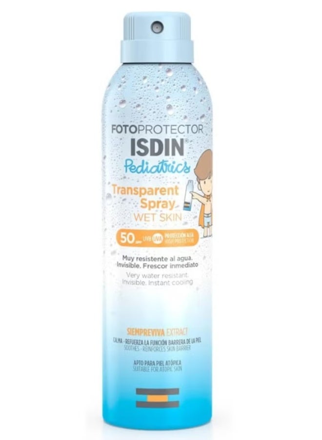 ISDIN Fotoprotector Wet Skin Trans Spr 50+ 250Ml Pediatrics - Image 1