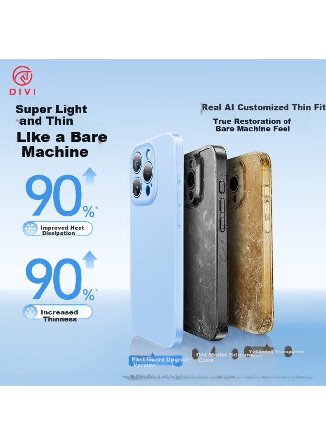 DiVi Yi Di Wei [Cloud-Like Liquid] Phone Case For Apple 14 Pro, Iphone 14 Pro Protective Cover, Full Protection, Shockproof, Ultra-Thin, Skin-Friendly, Straight Edge Soft Case For Men And Women, Purple - Image 5