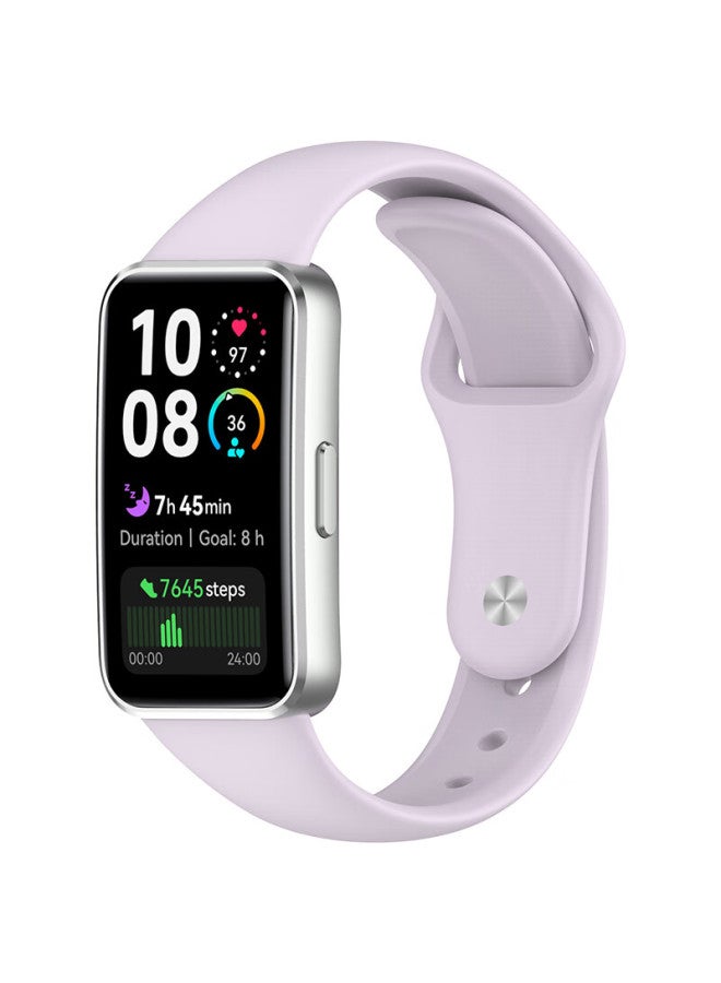 Kmaxai Compatible Silicone Strap For Huawei Band 10/9/8 Nfc/standard Edition, Colorful Replacement Wristband For Men And Women, Fresh Sports Band Strap, Flowing Purple - Image 1