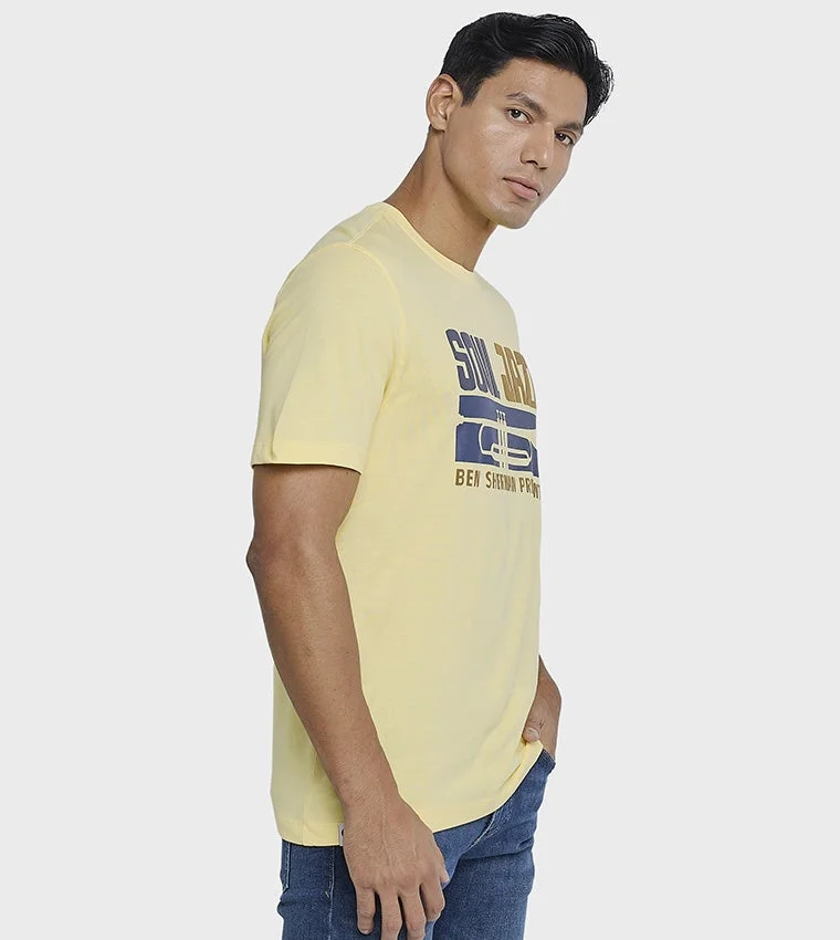 Ben Sherman  Ben Sherman Men's Crew Neck Short Sleeve Graphic T-Shirt for Men | Best Price UAE