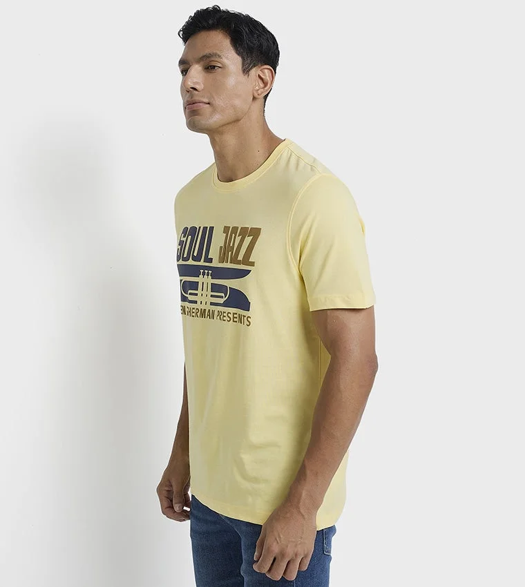 بين شيرمان Ben Sherman Men's Crew Neck Short Sleeve Graphic T-Shirt