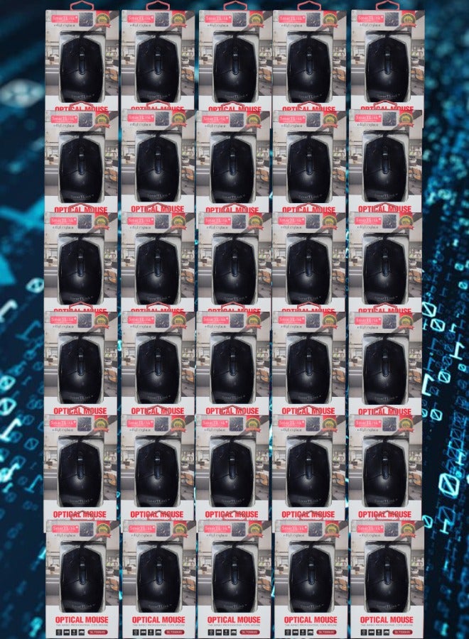 SmarTLink 30 Pieces SmarTLink Optical Mice The Wired Professional Cool Mouse SL7006MS - Image 1