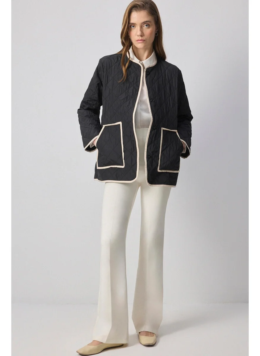 تاتشي Prive Contrast Piping Quilted Jacket