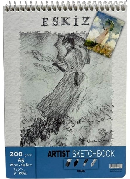 Odak - Focus 777 293 Sketchbook Spiral A5 200 gr 20 Sheets - Image 1