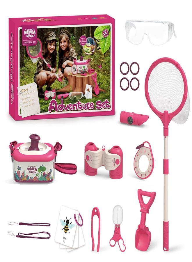 KOALA DIARY Children's Outdoor Adventure Kit,with Bug Catching Net, Explorer Compass with Whistle, Magnifying Glass Viewer, and Kids Binoculars, for Boys & Girls Ages 3+ - Image 1