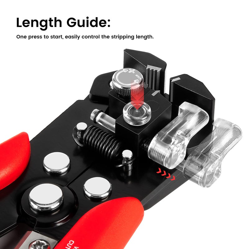 KAIWEETS Self Adjusting Wire Stripper - 3 in 1 Heavy Duty Automatic Wire Stripping Tool | 10-24 AWG Wire Cutter for Electrical Cable Cutting, Crimping Tool - Image 4