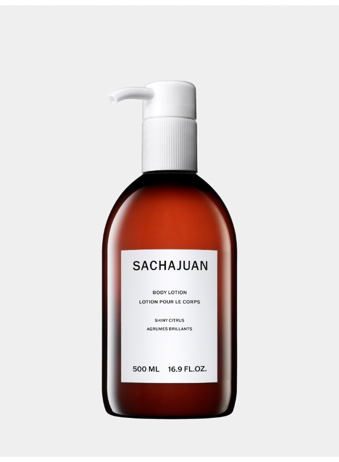 Sachajuan Body Lotion Shiny Citrus 500ml – Lightweight Hydration for Dry Body Skin, Shea Butter & Lemon, Non-Greasy Moisture for Flakiness Relief 500ml - Image 1