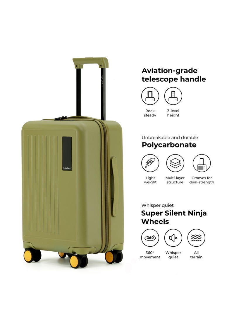 Mokobara The Transit Cabin Luggage - Polycarbonate Material | So Matcha 2.0, Green - Image 5